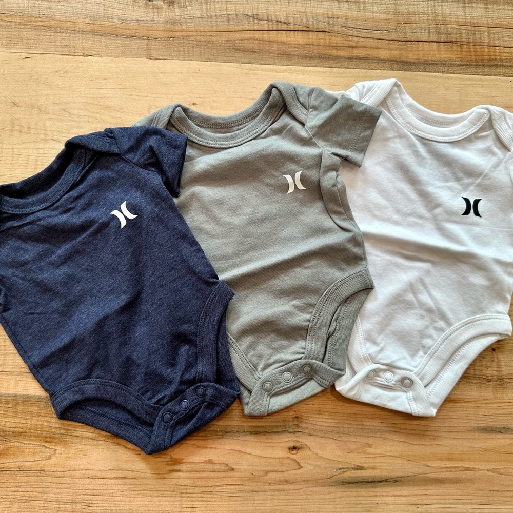 NEW Hurley Infant Bodysuit x3